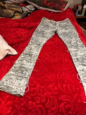 Men's Gray Digital Camo Bootcut Jeans